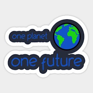 One Planet One Future T-shirt Sticker